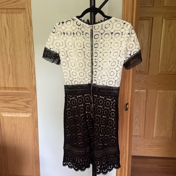Aqua Black and White Lace dress - Picture 4 of 4